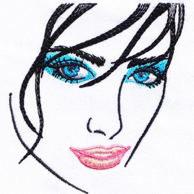 Faces Embroidery Design