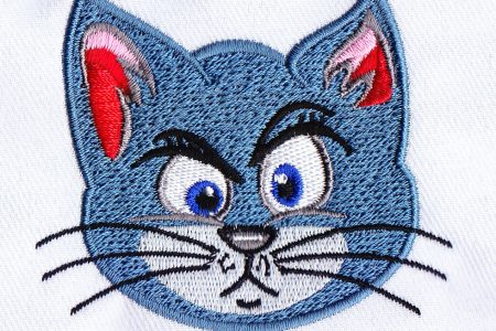 Funny Cat Embroidery Design