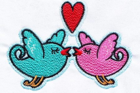 Bird Couple Embroidery Design