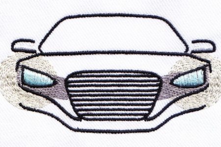 Car Silhouette Embroidery Design
