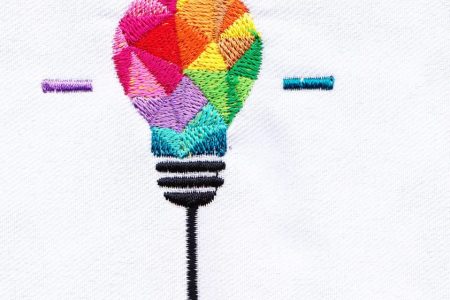 Light Bulb Embroidery Design