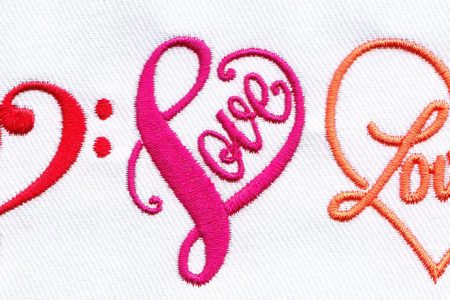 Love Heart Embroidery Design