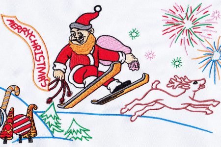Santa Embroidery Design
