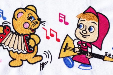 Bear Dance Embroidery Design