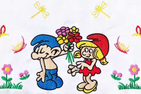 Smurfs Embroidery Design